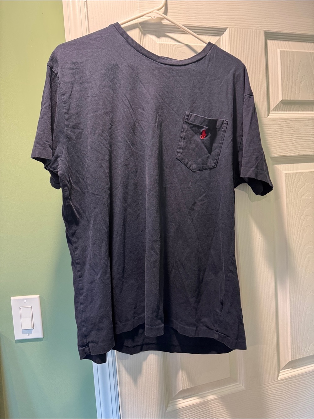 Polo by Ralph Lauren Navy Short-Sleeve Pocket Tee with Red Pony